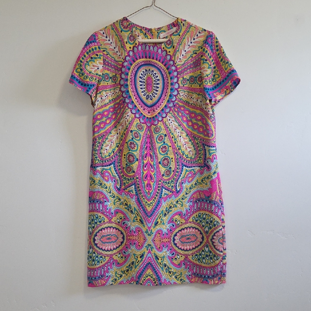 Alice & Trixie Multicolor Paisley Mini Dress - Pink, Yellow, Blue